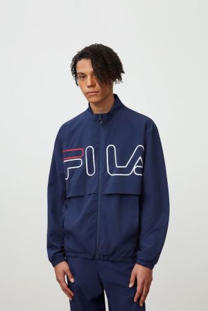 FILA Dani Woven Jackets Navy,Mens Clothing | CA.GQMAKW549